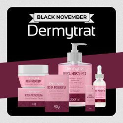 Kit 1 Rosa Mosqueta - Óleo, Creme facial, Sérum facial, Sabonete barra, Sabonete líquido e Hidratante (brinde)