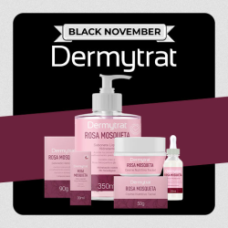 Kit 3 Rosa Mosqueta - Óleo, Creme facial, Sérum facial, Sabonete barra, Sabonete líquido